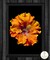 Night Flower Orange Flame - Art paper for Decoupage and Mixed Media Large 24x36